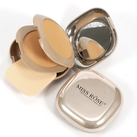Miss Rose Pink Metallic Mirror Dual Compact Powder